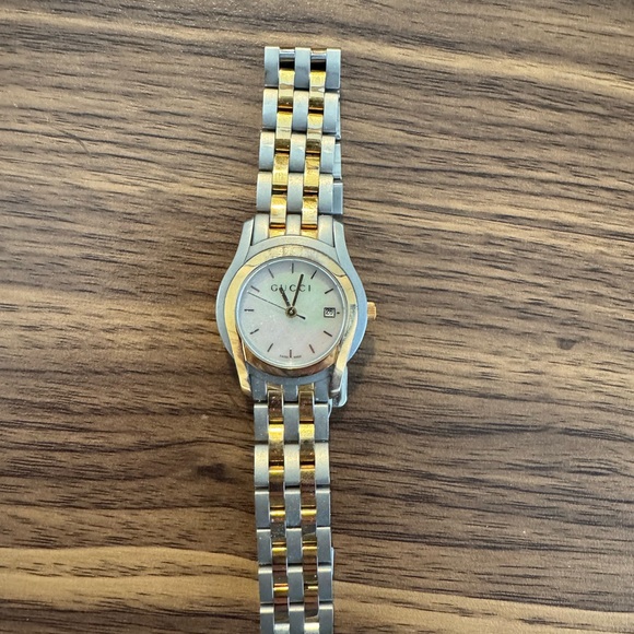 Gucci Accessories - Vintage Gucci 5500L Women’s Two-Tone Watch | Swiss Made | Mother-of-Pearl Dial